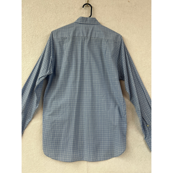 Men's 1901 NordstromBlue‎ and White Checkered Button-Down Shirt, Size Small - Picture 2 of 7